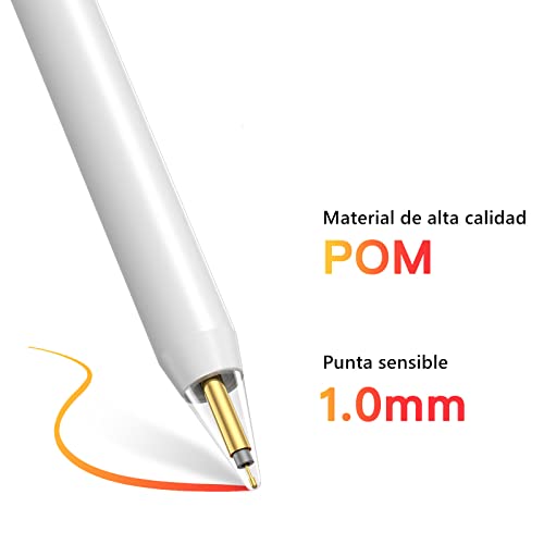 Hommie Lápiz iPad para 2018-2021, Pencil iPad con Rechazo Palma, Detección de Inclinación, Lapiz para iPad Sin Demora, lápiz para iPad 6-9th Gen,iPad Mini 5/6 Gen,iPad Air 3/4 Gen,iPad Pro11''/12.9''