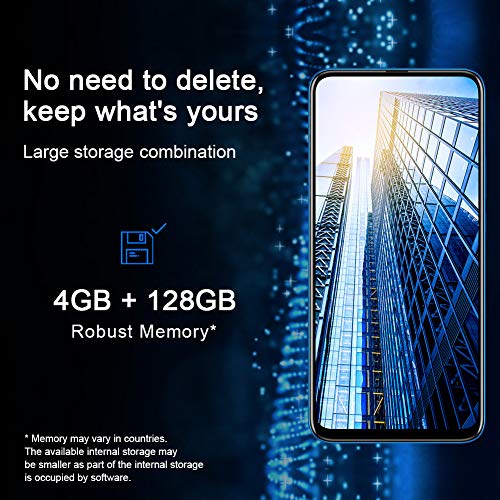 Honor 9X Smartphone, Teléfono 4GB RAM + 128GB ROM, 6,59" Pantalla Completa, 48M AI cámara de visión Trasera, 16MP cámara Selfie emergente, Cuerpo de Cristal Mágico 3D (Azul)