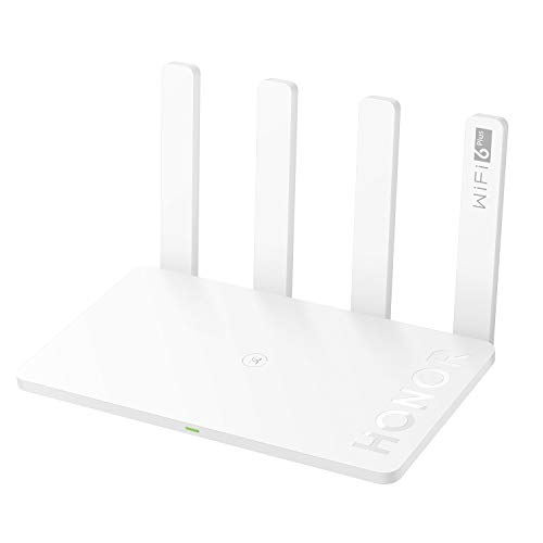 HONOR Router 3-Enrutador Inalámbrico de Doble Banda, WiFi 6, Velocidad de Wi-Fi hasta 3000 Mbps(5GHz + 2.4 GHz), 4 Antenas, 4x Puertos Gigabit, Blanco