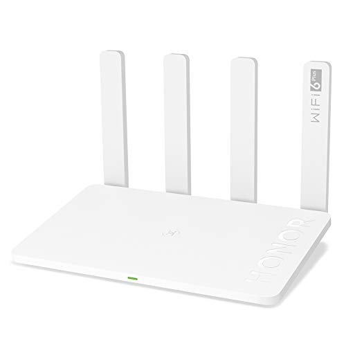 Honor Router 3-Enrutador Inalámbrico Doble Banda, WiFi 6, 4 Antenas, Velocidad de Wi-Fi Hasta 2402 Mbps/5 GHz + 574 Mbps/2.4 GHz, 4x Puertos Gigabit