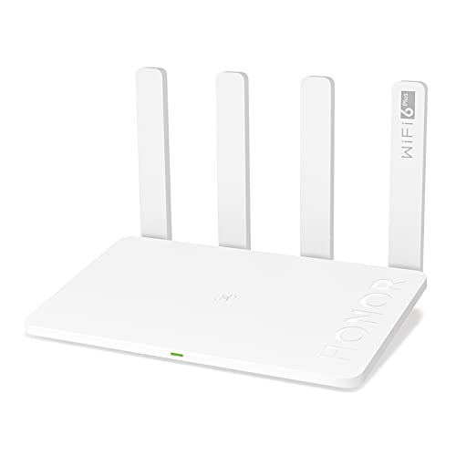 HONOR Router 3 WiFi 6 Enrutador Inalámbrico de Doble Banda, CPU de Doble Núcleo de 1,2 GHz, Velocidad de Red de hasta 2976 Mbps, Equipado con 4 Antenas, Baja Latencia y Bajo Consumo de Energía