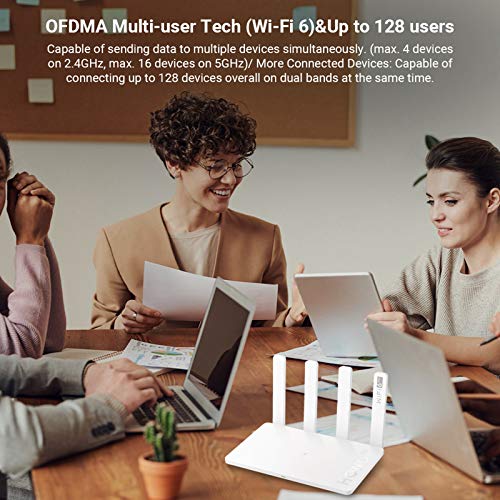 HONOR Router 3 Wifi 6 Router 1000Mbit / s Dual Core 2976Mbps Wifi Router Dualband Gigabit 2.4GHz / 5GHz Enrutador Mejorado Wifi Blanco