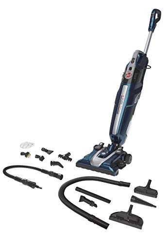 Hoover H-Pure 700 HPS700 - Vaporeta y Aspiradora 2en1, Todas Las Superficies, sin Productos químicos, Largo Alcance, 30mins,Almacenamiento 85cms,Azul