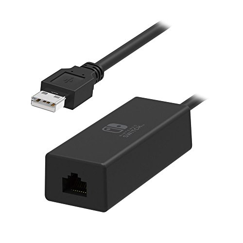 Hori - Adaptador LAN (Nintendo Switch) + Amazon Basics - Cable de Red Gigabit Ethernet LAN, Conectores RJ45, categoría 6, Ideal para Redes domésticas y de Oficina (0,9 m)