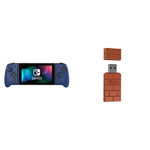 Hori - Controlador Split Pad Pro Azul (Nintendo Switch) + 8Bitdo Wireless Bluetooth Adapter For Windows/Mac/Raspberry Pi - Nintendo Switch [Importación Inglesa]