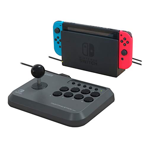 Hori Fighting Stick Mini (Nintendo Switch/PC) + Estuche de juegos negro (Nintendo Switch)