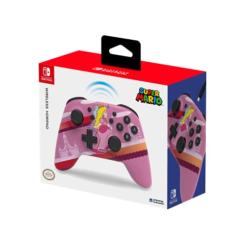 Hori - Mando Inalámbrico Horipad Peach - Licencia Oficial (Nintendo Switch)