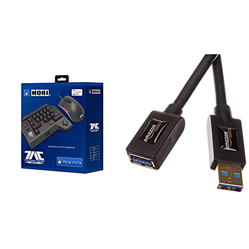 Hori - Tactical Assault Commander Four Type K2 (Ps4, Ps3, Pc) + Amazon Basics - Cable Alargador USB 3.0 Tipo A-Macho A Tipo A-Hembra (3 M)