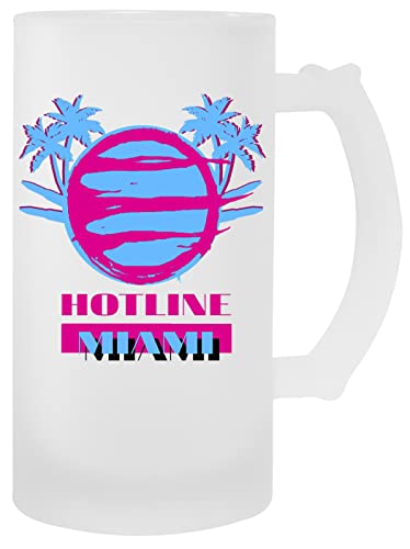 Hotline Miami Vice Neon Transparente Taza Cerveza De Los Hombres Mujeres Mug Beer