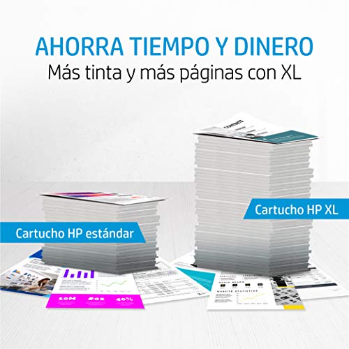 HP 302XL F6U67AE, Tricolor, Cartucho de Tinta de Alta Capacidad Original, Compatible con impresoras de inyección de tinta HP DeskJet 1110, 2130, 3630; ENVY 4520; OfficeJet 3830, 4650, 5220, 5230