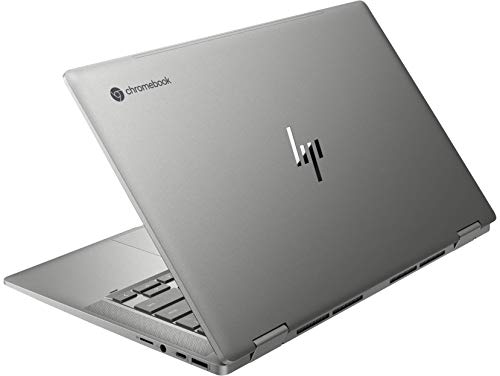 HP Chromebook x360 14c-ca0001ns - Ordenador portátil de 14" FullHD Convertible multitáctil (Intel Core i5-10210U, 8GB RAM, 128GB eMMC, gráficos Intel UHD, Chrome OS) plata - Teclado QWERTY Español
