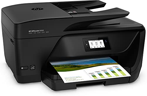 HP OfficeJet Pro 6950 P4C85A, Impresora Multifunción Tinta, Imprime, Escanea, Copia y Fax, Wi-Fi, HP Smart App, Cable Telefónico para el Fax, Incluye 3 Meses del Servicio Instant Ink, Negra