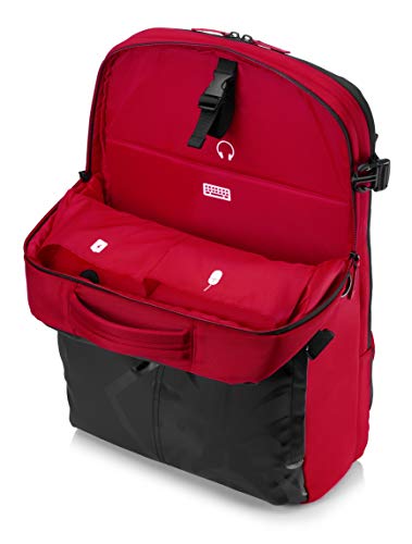 HP OMEN 4YJ80AA - Mochila gaming para portátil hasta 17,3" (Paneles acolchados, tejido de alta resistencia, bolsillos ocultos), color negro y rojo