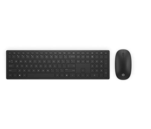 HP Pavilion 800 - Pack con teclado y ratón inalámbricos (delgado, estilizado, teclas optimizadas, indicador luminoso LED) negro