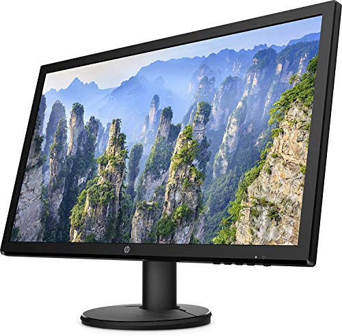 HP V24 - Monitor de 24” FHD 1920 x 1080, 16:9, 1 VGA; 1 HDMI 1.4 (compatible con HDCP, Antirreflectante; Modo Low Blue Light), Negro (9SV73AA)
