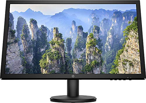 HP V24 - Monitor de 24” FHD 1920 x 1080, 16:9, 1 VGA; 1 HDMI 1.4 (compatible con HDCP, Antirreflectante; Modo Low Blue Light), Negro (9SV73AA)