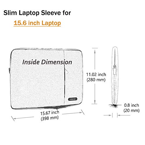 HSEOK Funda Blanda Maletín Impermeable para Ordenador Portátil, Estilo Elegante Bolsa Protectora, Ideal por 15,6 Pulgadas DELL/Ausu/Acer/HP/Toshiba/Lenovo, Color Negro/Gris/Gris Oscuro/Rosa
