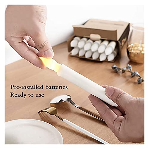 HSJWOSA Seguridad 1pc Flame LED Candle Light Battery Power 2 Modos for Día de San Valentín Romántico Cumpleaños de Navidad Boda Decoración de la Fiesta Ajustable