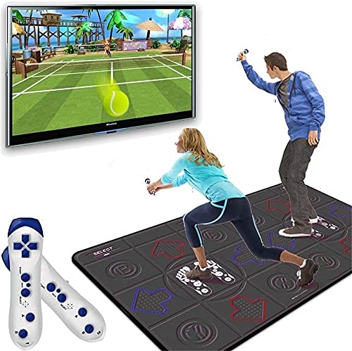 HTDHS Esteras de Danza Dobles inalámbricas, Estuches de Juego Resistentes al Desgaste Duradero Que insonorizan alfombras de Danza Suave para Adultos/niños HD TV de Doble Uso, 166 cm × 93cm, Negro