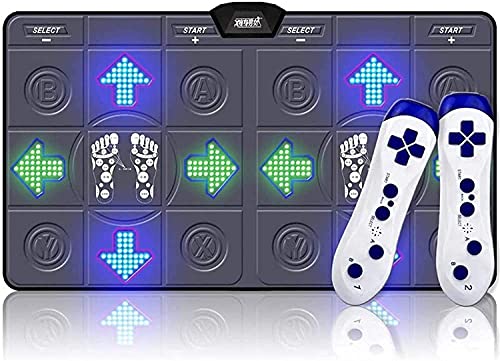 HTDHS Esteras de Danza Dobles inalámbricas, Estuches de Juego Resistentes al Desgaste Duradero Que insonorizan alfombras de Danza Suave para Adultos/niños HD TV de Doble Uso, 166 cm × 93cm, Negro