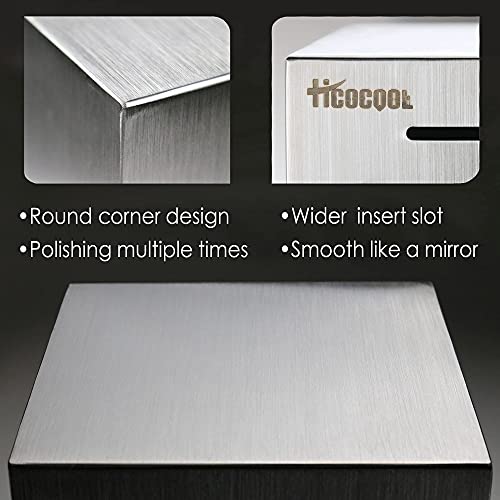 Hucha para adultos de acero inoxidable seguro dinero bancos para adultos ahorros caja de dinero real (7.9 pulgadas)