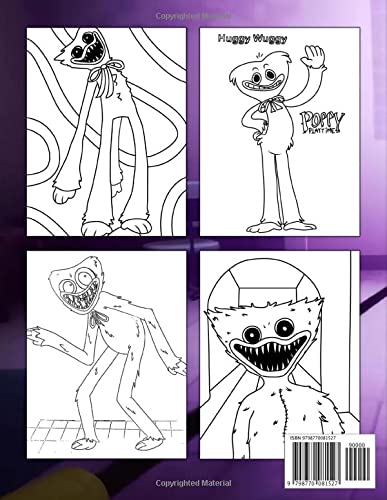 Huggy wuggy Coloring Book: Premium Coloring Pages Of Horror Video Game With Easy And Simple Illustrations For Perfect Gift Birthday Or Holidays