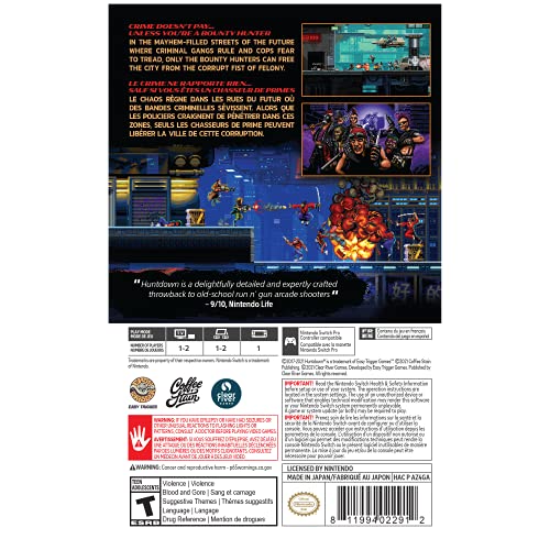 Huntdown Standard Edition for Nintendo Switch [USA]