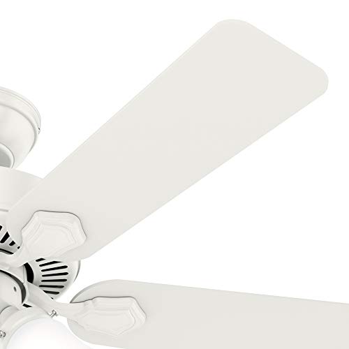 Hunter Fan Company 50885 Hunter Ventilador de techo Swanson con kit de luz LED, color blanco fresco