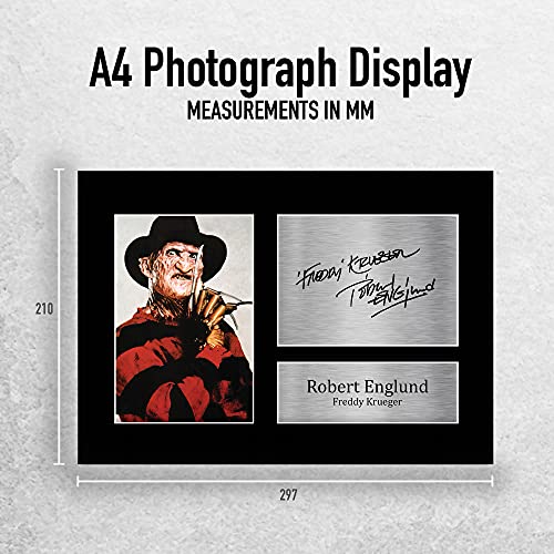 HWC Trading Freddy Krueger A4 Sin Marco Regalo De Visualización De Fotos De Impresión De Imagen Impresa Autógrafo Firmado por Robert Englund Los Aficionados Al Cine