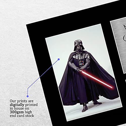 HWC Trading Star Wars Darth Vader A4 Sin Marco Regalo De Visualización De Fotos De Impresión De Imagen Impresa Autógrafo Firmado por Dave Prowse & James Earl Jones Los Aficionados Al Cine