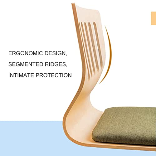 HYCy Silla de Suelo Japonesa sin Patas, Silla de meditación de Tatami de Madera, sillón con Ventana salediza, sofá Perezoso para Leer, Ver televisión