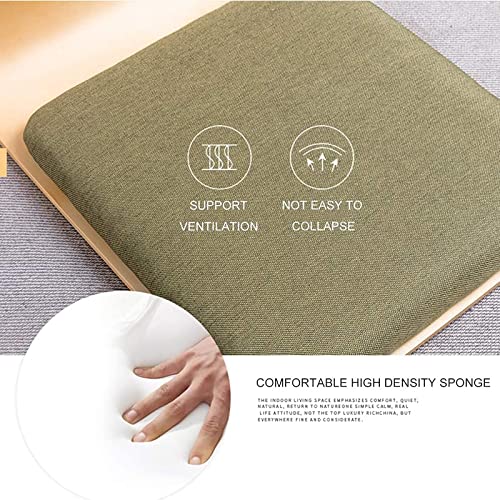 HYCy Silla de Suelo Japonesa sin Patas, Silla de meditación de Tatami de Madera, sillón con Ventana salediza, sofá Perezoso para Leer, Ver televisión