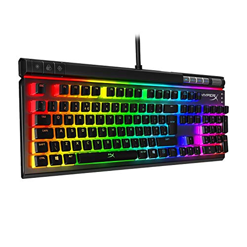 HyperX Alloy Elite 2 - Teclado mecánico para Juegos, luz controlada por Software y personalización Macro, Teclas de pudín ABS, Controles de Medios, retroiluminación LED RGB, Interruptor Lineal