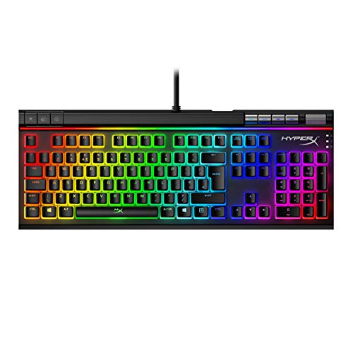 HyperX Alloy Elite 2 - Teclado mecánico para Juegos, luz controlada por Software y personalización Macro, Teclas de pudín ABS, Controles de Medios, retroiluminación LED RGB, Interruptor Lineal