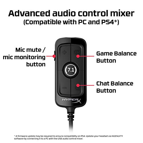 HyperX Cloud Alpha S Auriculares Gaming, Sonido envolvente 7.1, Graves ajustables, Controladores de doble cámara, Micrófono con cancelación del ruido