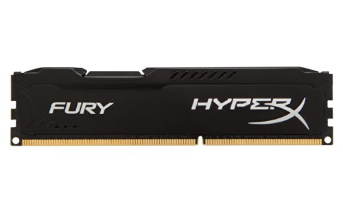 HyperX HX316C10FBK2 / 8 Fury, negro, RAM, DDR3, 8GB (kit 2x 4 GB), 1600MHz, CL10, UDIMM de 240 pines