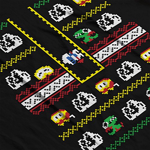I Dig Christmas Dig Dug Knit Pattern Men's Hooded Sweatshirt