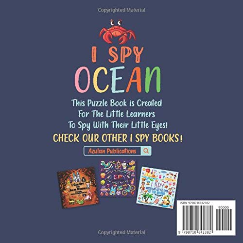I Spy Ocean Animals With My Little Eyes For Kids Ages 2-5: A Fun I Spy Book For Kids With Ocean Animals | Toddler Puzzle Toys Ages 2-4 Yr Old | A Book ... (I Spy Book For Toddlers And Preschoolers)