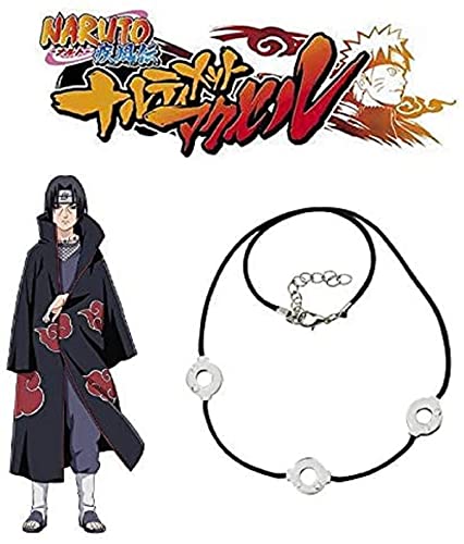 I3C Anime Cosplay Collar Akatsuki Colgante Accesorio Shipudden Regalo Colgante Itachi Uchiha para Hombre Mujer Fans de Anime