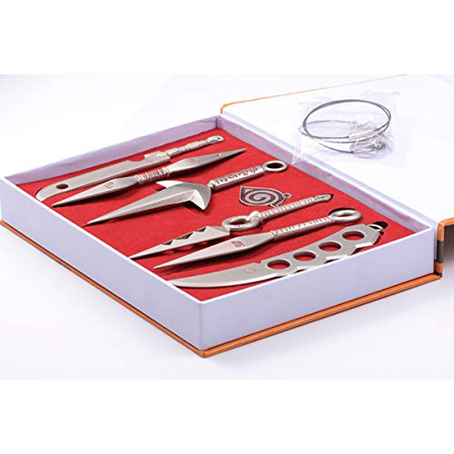 I3C Anime Cosplay Ninja Prop, Colgante Llavero Metal de Shinobi Konoha, Accesorios Unisex para Hombres Mujeres y Fan de (Plateado)