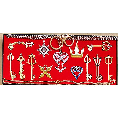 I3C Kingdom Hearts - Conjunto de llavero y collar con colgante de arsenal Color de plata (13unidades)