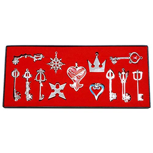 I3C Kingdom Hearts - Conjunto de llavero y collar con colgante de arsenal Color de plata (13unidades)