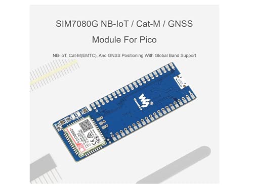 IBest SIM7080G NB-IoT/Cat-M(eMTC) / GNSS Module Board for Raspberry Pi Pico Support GNSS Positioning GPS, GLONASS, BeiDou, and Galileo,UART Communication,Serial AT Commands Control