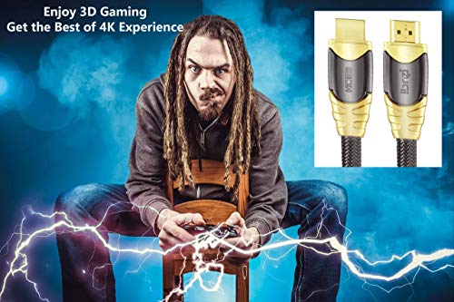 IBRA 5M Luxury Cable de HDMI de Ultra Alta Velocidad Cable de 18Gb/s HDMI 2.0b Soporte 4K@60Hz Fire TV, Ethernet, Retorno de Audio,Video UHD 2160p,HD 1080p,3D, Xbox Playstation PS3 PS4 PC