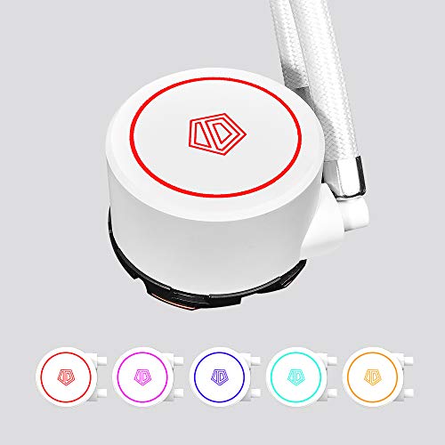 ID-COOLING AURAFLOW X 360 refrigerador líquido de CPU AIO con Bucle Cerrado RGB, 12 V RGB, Controlador de Cable, Intel LGA115X/2066 y AMD TR4/AM4