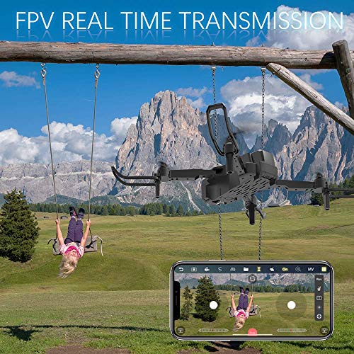 IDEA18+ Mini Drones con Camara 4k HD 5GHz WiFi GPS para Niños , Posicionamiento de Flujo óptico, Control de Gestos, Principiantes Pequeño Drone Quadcopter para Interiores Exteriores (2 Baterías )