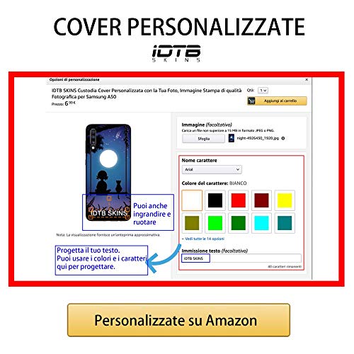 IDTB SKINS Funda Personalizada con tu Foto, Imagen impresión de Calidad fotográfica para, Xiaomi-Redmi 9, Standard