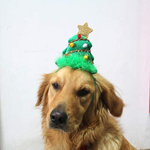 ifundom Decoraciones de Navidad, 2 piezas, diadema para árbol de Navidad, tocado, adorable accesorio para disfraz para perros y mascotas (tamaño S)