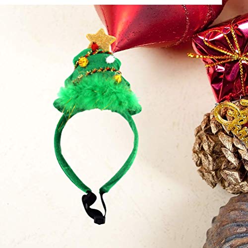 ifundom Decoraciones de Navidad, 2 piezas, diadema para árbol de Navidad, tocado, adorable accesorio para disfraz para perros y mascotas (tamaño S)
