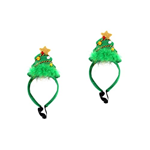 ifundom Decoraciones de Navidad, 2 piezas, diadema para árbol de Navidad, tocado, adorable accesorio para disfraz para perros y mascotas (tamaño S)
